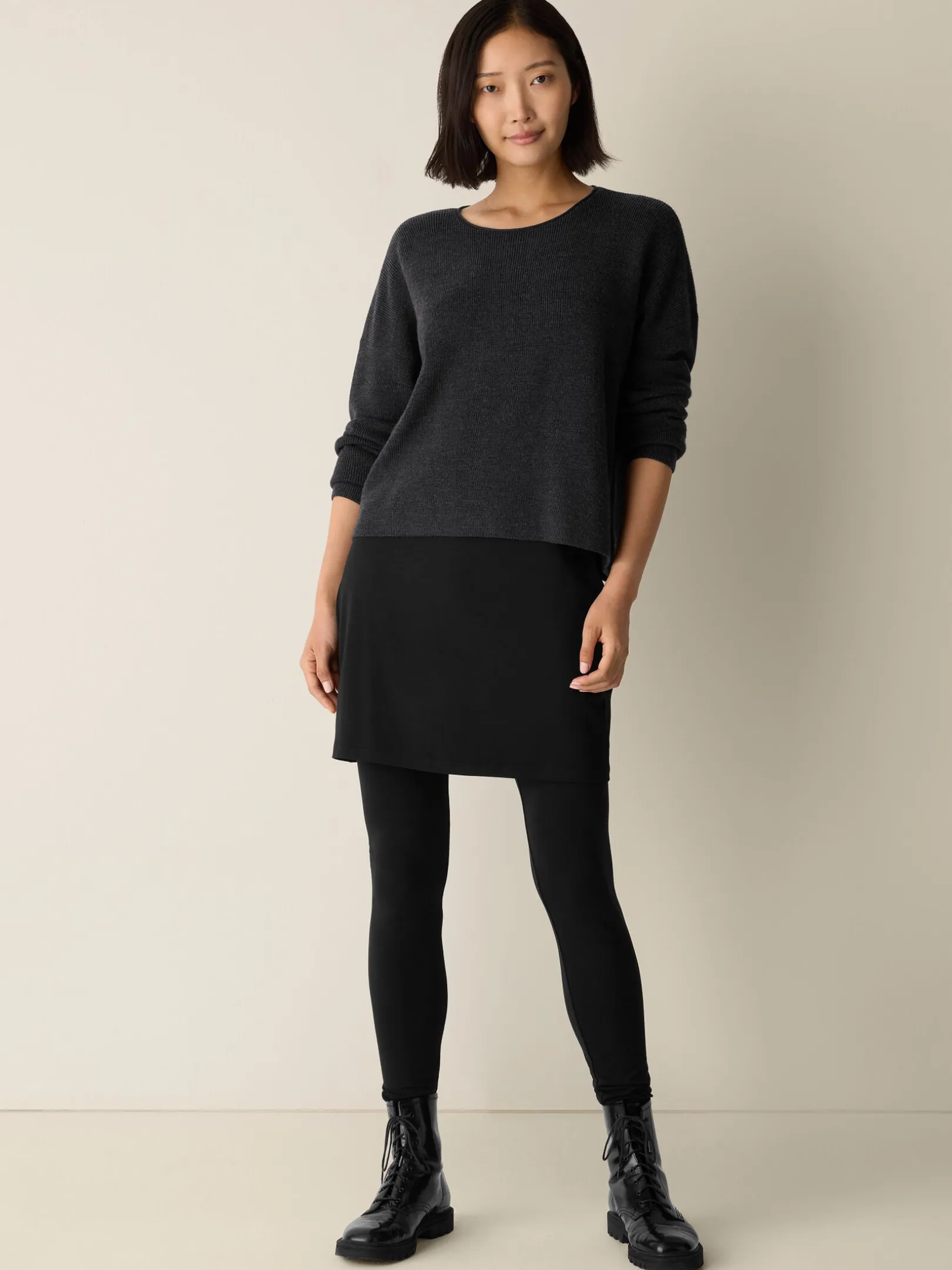 Stretch Jersey Knit Skirted Legging