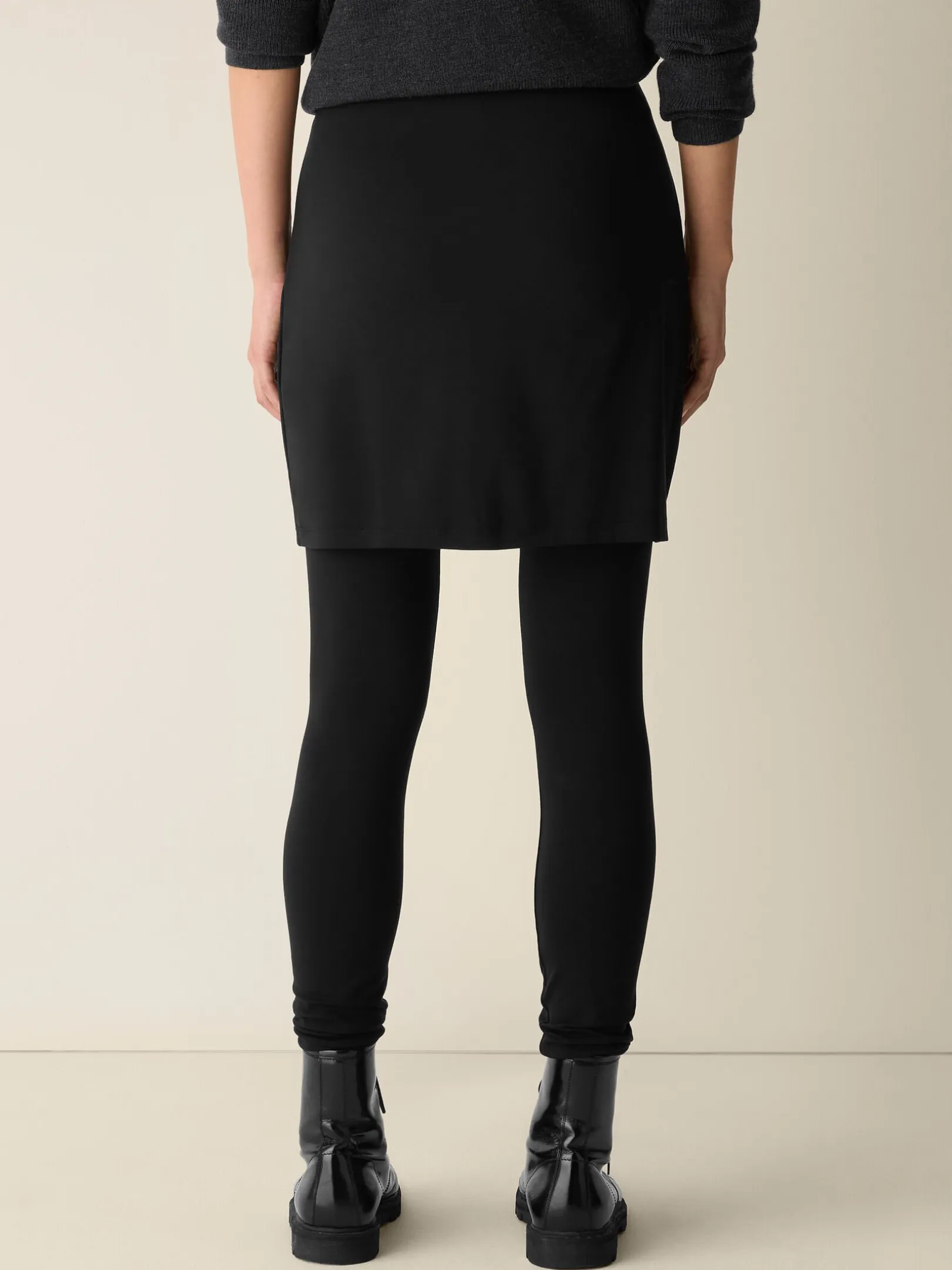 Stretch Jersey Knit Skirted Legging