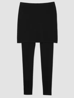 Stretch Jersey Knit Skirted Legging