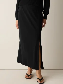 Stretch Jersey Knit Straight Skirt