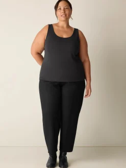 Stretch Silk Jersey Scoop Neck Tank