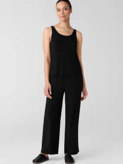 Stretch Silk Jersey Scoop Neck Tank