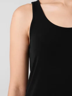 Stretch Silk Jersey Scoop Neck Tank