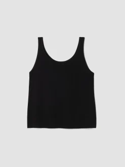 Stretch Silk Jersey Scoop Neck Tank