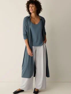 Stretch Silk Jersey Scoop Neck Tank