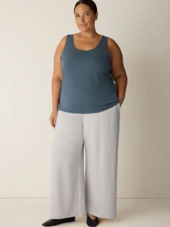 Stretch Silk Jersey Scoop Neck Tank