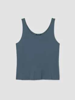 Stretch Silk Jersey Scoop Neck Tank