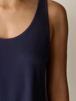 Stretch Silk Jersey Scoop Neck Tank