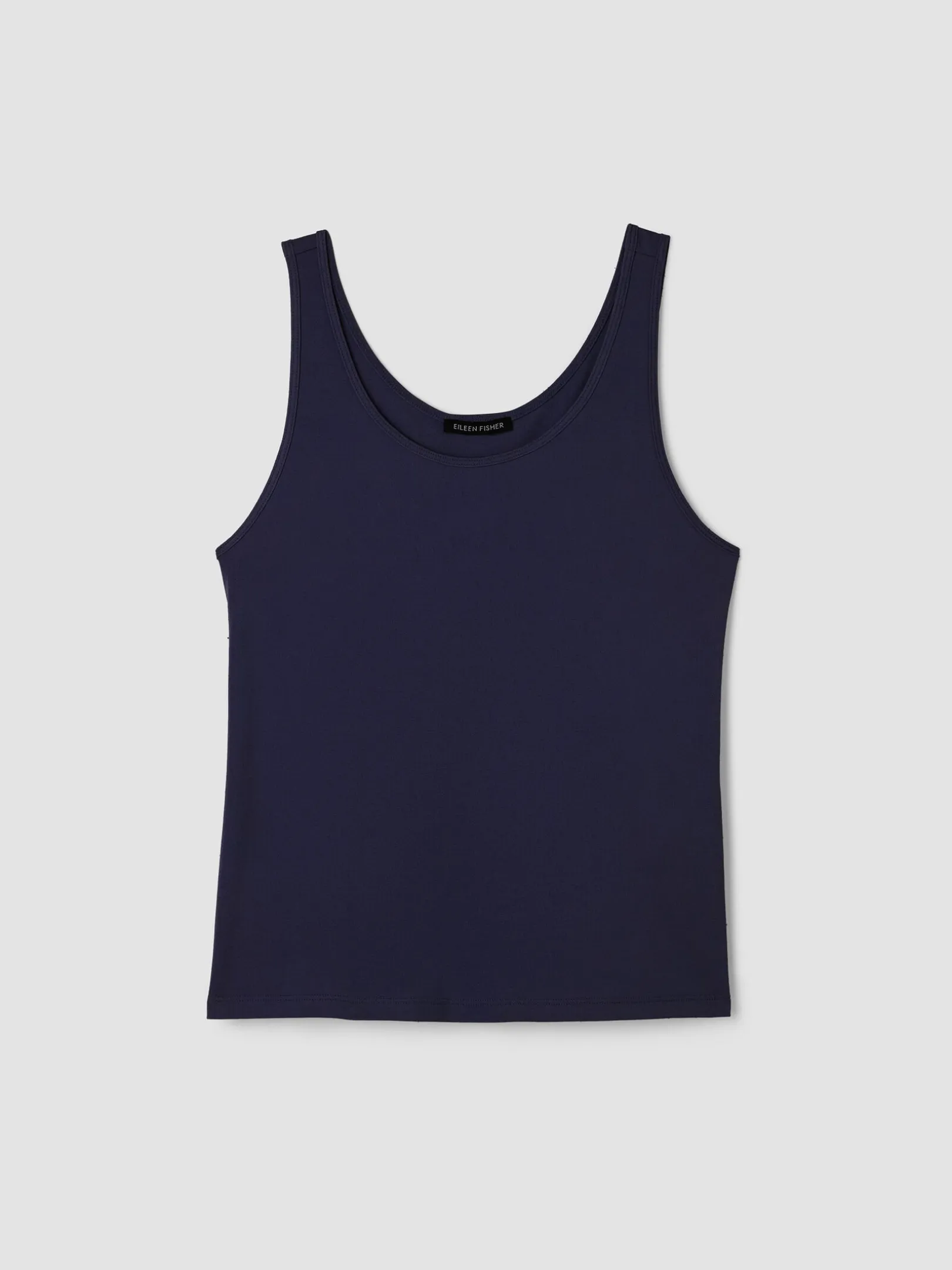 Stretch Silk Jersey Scoop Neck Tank