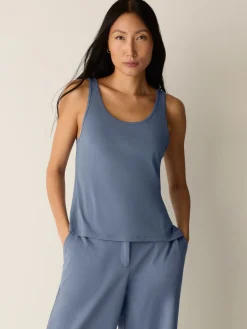 Stretch Silk Jersey Scoop Neck Tank