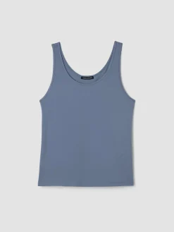 Stretch Silk Jersey Scoop Neck Tank