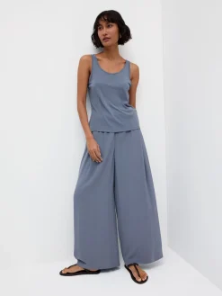 Stretch Silk Jersey Scoop Neck Tank