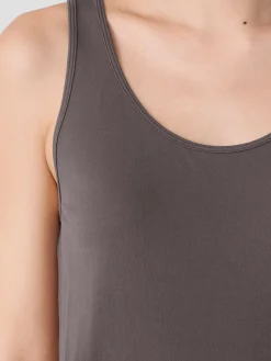 Stretch Silk Jersey Scoop Neck Tank