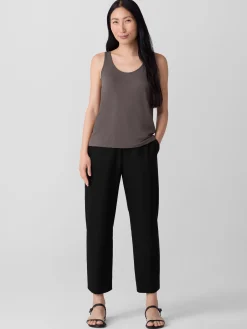Stretch Silk Jersey Scoop Neck Tank