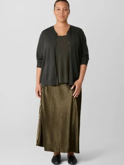 Stretch Silk Jersey Scoop Neck Tank