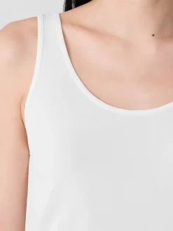 Stretch Silk Jersey Scoop Neck Tank