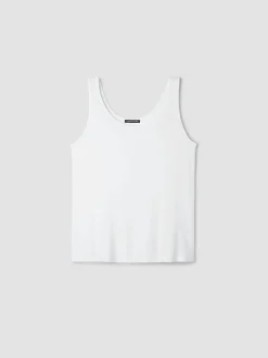 Stretch Silk Jersey Scoop Neck Tank