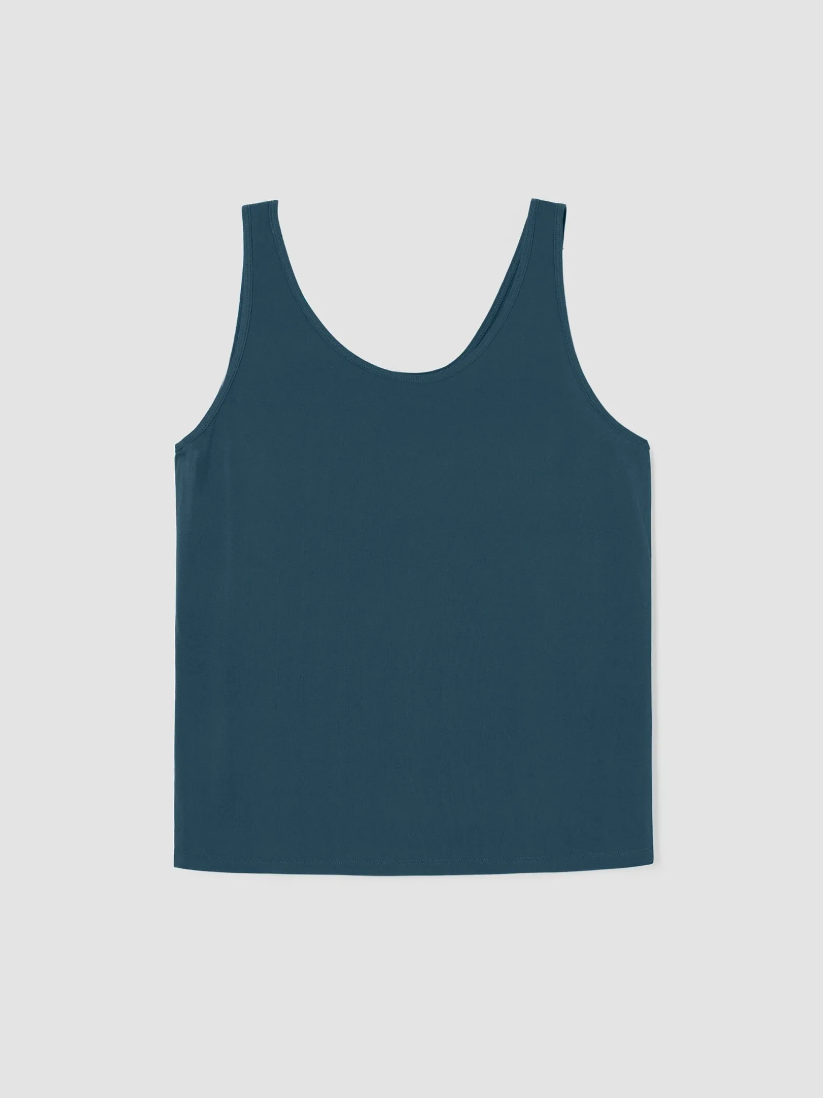 Stretch Silk Jersey Scoop Neck Tank