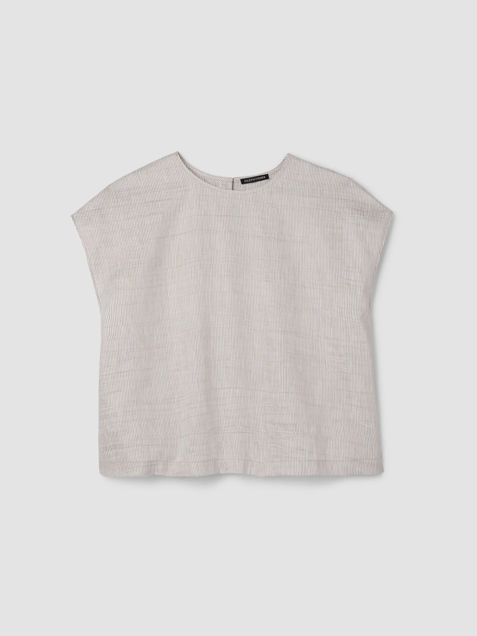 Striped Linen Sheen Square Top