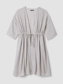 Striped Organic Cotton Gauze Caftan
