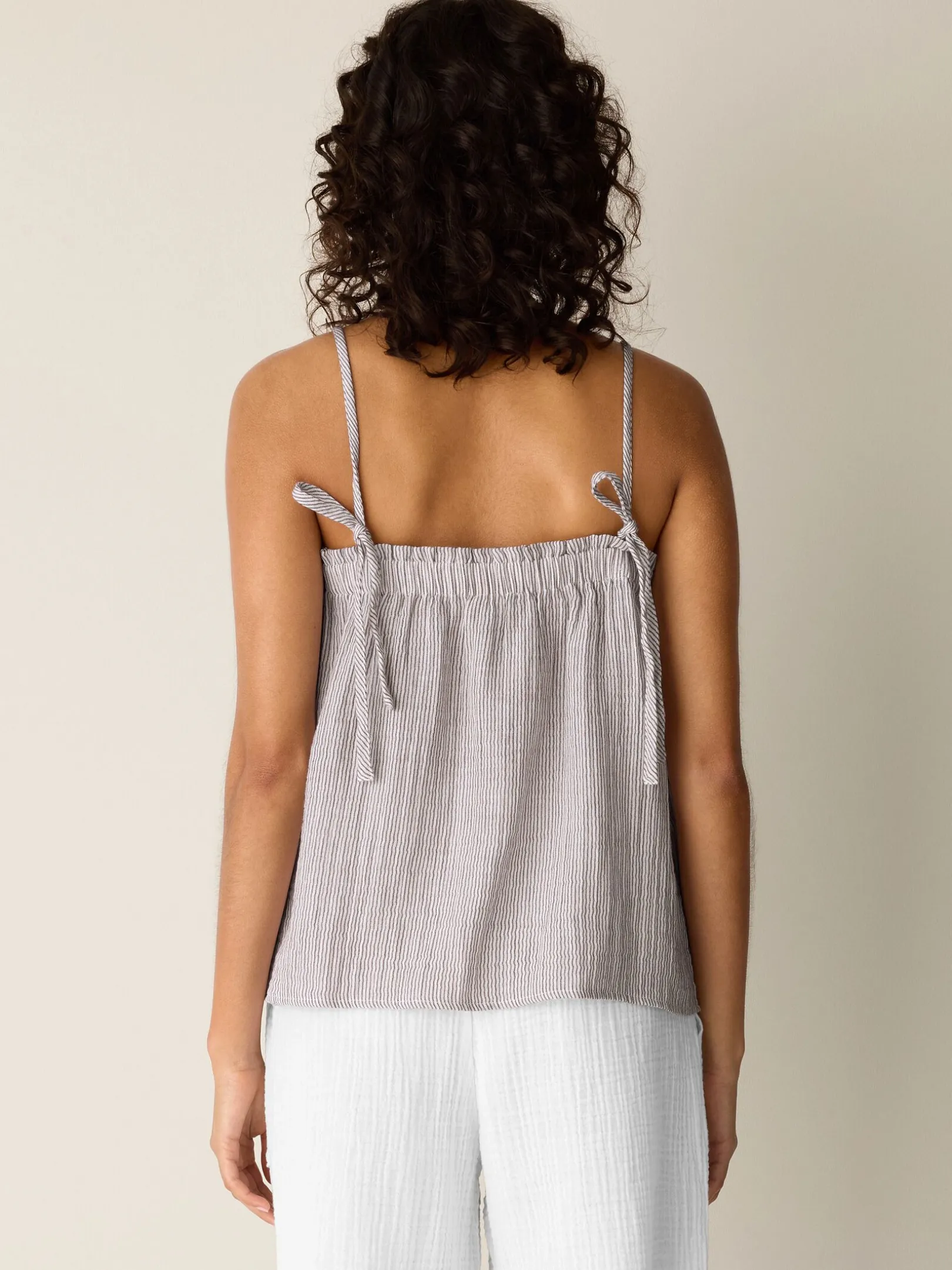 Striped Organic Cotton Gauze Cami