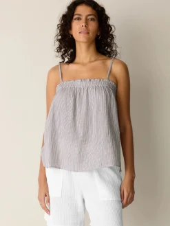 Striped Organic Cotton Gauze Cami
