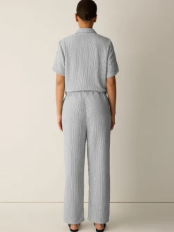 Striped Organic Cotton Gauze Jumpsuit
