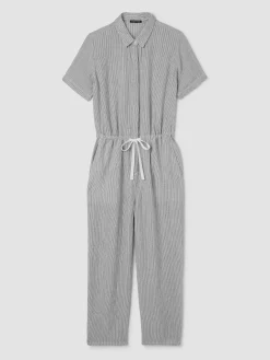 Striped Organic Cotton Gauze Jumpsuit