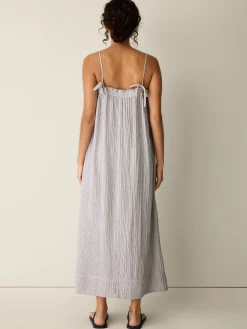 Striped Organic Cotton Gauze Cami Dress