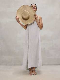 Striped Organic Cotton Gauze Cami Dress
