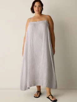 Striped Organic Cotton Gauze Cami Dress