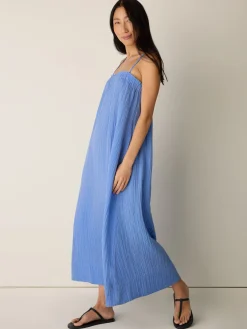 Striped Organic Cotton Gauze Cami Dress