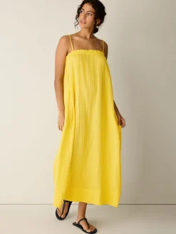 Striped Organic Cotton Gauze Cami Dress
