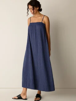 Striped Organic Cotton Gauze Cami Dress