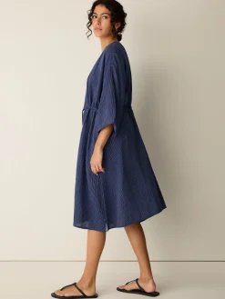 Striped Organic Cotton Gauze Caftan