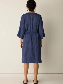 Striped Organic Cotton Gauze Caftan