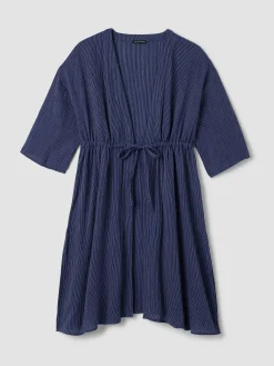 Striped Organic Cotton Gauze Caftan