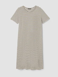 Striped Organic Cotton Slub Tee Dress
