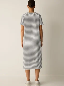 Striped Organic Cotton Slub Tee Dress