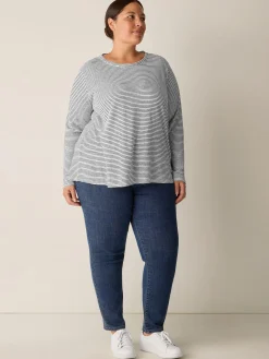 Striped Organic Linen Jersey Long-Sleeve Tee