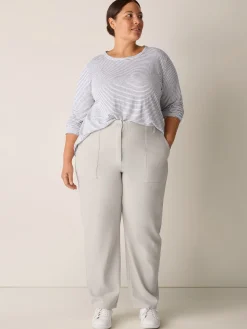 Striped Organic Linen Jersey Long-Sleeve Tee