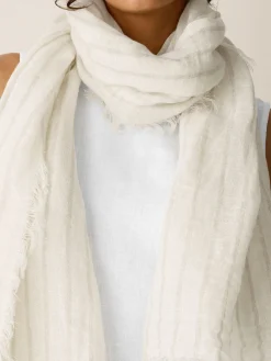 Striped Organic Linen Scarf