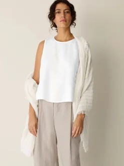 Striped Organic Linen Scarf