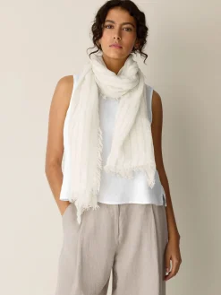 Striped Organic Linen Scarf