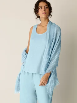 Striped Organic Linen Scarf