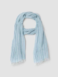 Striped Organic Linen Scarf