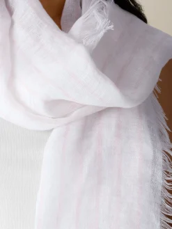 Striped Organic Linen Scarf