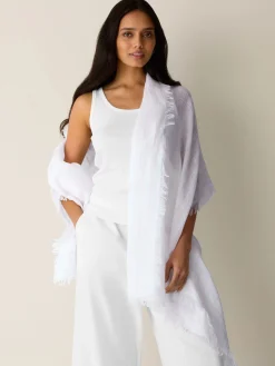 Striped Organic Linen Scarf