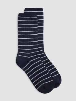 Striped Rib Trouser Sock