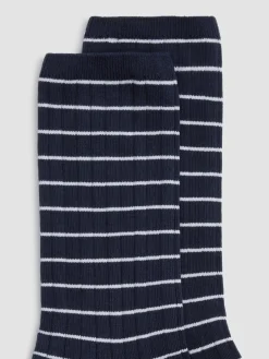 Striped Rib Trouser Sock
